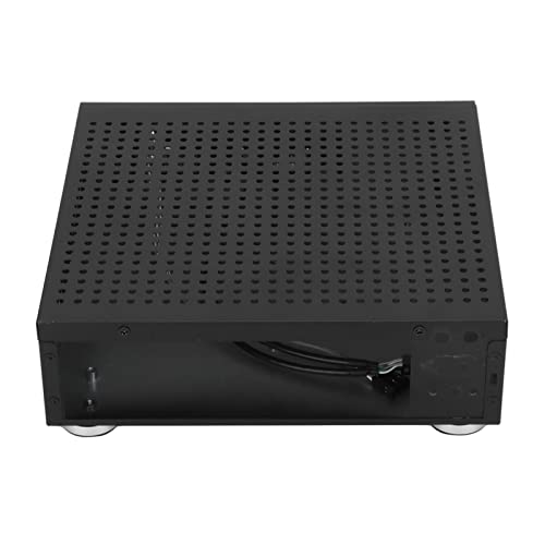 Akozon -ITX-Desktop-Computergehäuse Gute Computer-Wärmeableitung Desktop-Gutes exquisites kompaktes schwarzes -HTPC-Gehäuse für Computer-Heimvideowärme Schwarzer exquisiter von Akozon