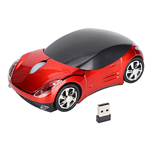 Akozon Kabelgebundene Gaming-Maus, Smart Wireless Red Car-Shaped Optical Belt-Driven Portable 2.4G Gaming-Mäuse mit USB-Empfänger für Laptop Desktop Tablet PC RGB-Licht einstellbar 8 von Akozon