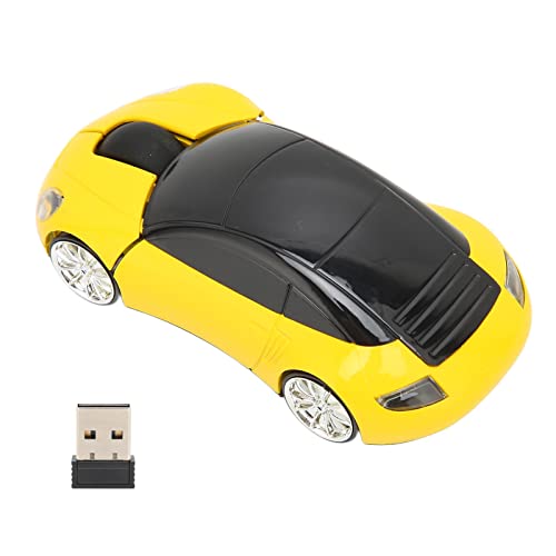 Akozon Kabellose Maus 2 4 GHz Auto-Plug-and-Play Batteriebetriebene Computer-Fernmaus 2 4 G Wi-Fi mit USB-Mäusen 3D-Sport-Styling-Computer für Windows-Empfänger Laptop PC Tablet Gaming von Akozon
