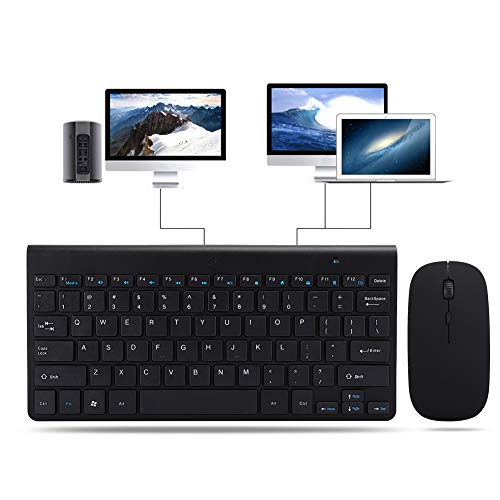 Akozon Kabelloses Tastatur-Touchpad, Geräuschlose 104-Tasten-Tastatur, Professionelle USB-Mini-Tastatur, Touchpad mit übermäßig Empfindlicher Tastaturbedienung für von Akozon