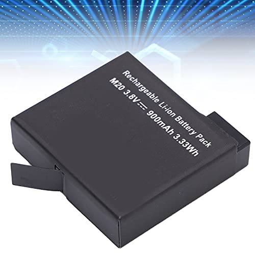 Akozon Kamerabatterien Motion-Kamera-Ersatzbatterie Original für M20 Lithium-Ionen-Akku 3,8 V 900 MAh Action-Kamera-Akku Akozon Kamerabatterien Motion-Kamera-Ersatzbatterie Original für M20 Lithium-Ionen-Akku 3,8 V 900 MAh Action-Kamera-Akku von Akozon