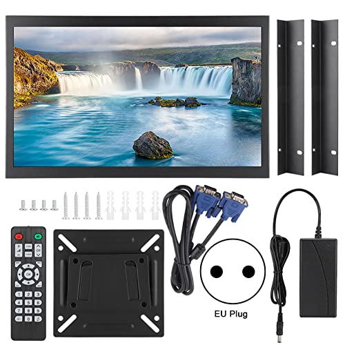 Akozon LED-Anzeige, 15-Zoll-1024 X 768-Full-Steel-High-Definition-Fernbedienung, Unterstützt -VGA-AV-BNC-USB, mit WallMount (EU-Stecker) von Akozon
