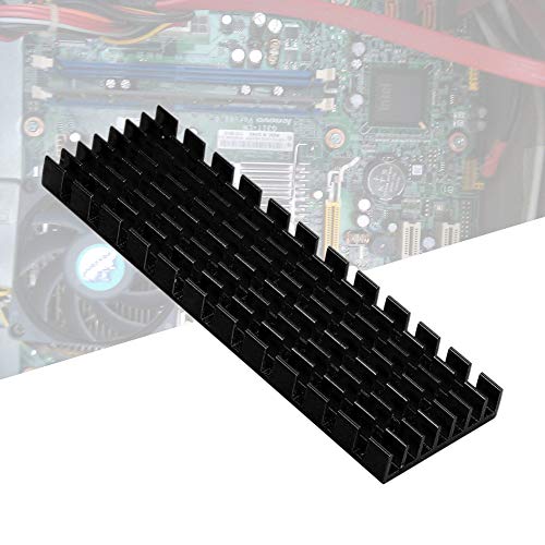 Akozon M.2 2280 SSD-Kühlkörper, PCIe M.2 SSD 2280 Kühler Kühlkörper SilikonKühlrippe für Computergerät Laptop (Black) von Akozon