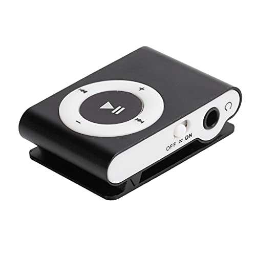 Akozon MP3 Player, Bluetooth Sport Musik-Player Tragbarer Digitaler Musik Media Player MP3 Back Clip-Player mit Kopfhörer und USB-Kabel (Schwarz) von Akozon