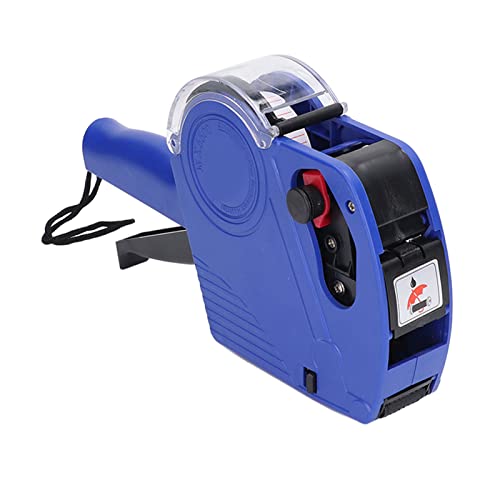 Akozon Manuelle Etikettiermaschine, Tragbare Preisauszeichnungsmaschine mit Kartusche, 8-stelliges Etikett mit Etikettenmaschine (Blue) von Akozon