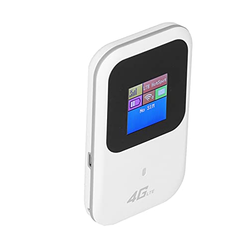 Akozon Mobiler Hotspot 4G LTE-Router, Kabelloser , Praktisch, 150 Mbit/s, 2,4 GHz, 10 GHz, Geschwindigkeits-Reise-Router, 5 GHz WLAN mit LCD-Bildschirm, WLAN Muama Unterstützt B1 von Akozon