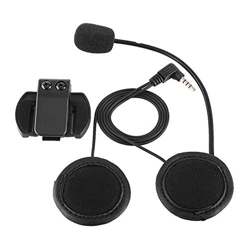 Akozon Motorrad Helm Gegensprechanlage Kopfhörer, V4 / V6 Motorradhelm Gegensprechanlage Mikrofon Bluetooth Kopfhörer mit Clip cuffie von Akozon