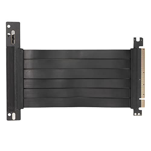 Akozon PCI-E-Erweiterung, Kabel 15 cm, 128 Gbit/s, High-Speed, preiswert! X16 3.0 Riser-Karte für Grafik-Sound-Ne-Work-CardWhi e (Black) von Akozon