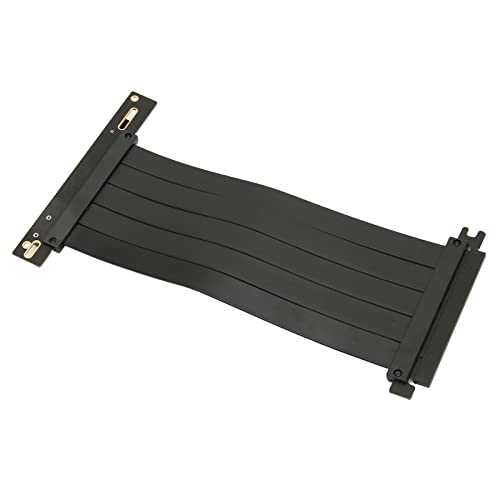 Akozon PCIE 4.0 X16 Riser-Kabel, Hochgeschwindigkeits-Flexibler 90-Grad-rechtwinkliger Anschluss, GPU-Grafikkartenverlängerung (60 cm). PCIE 60 cm (50cm) von Akozon
