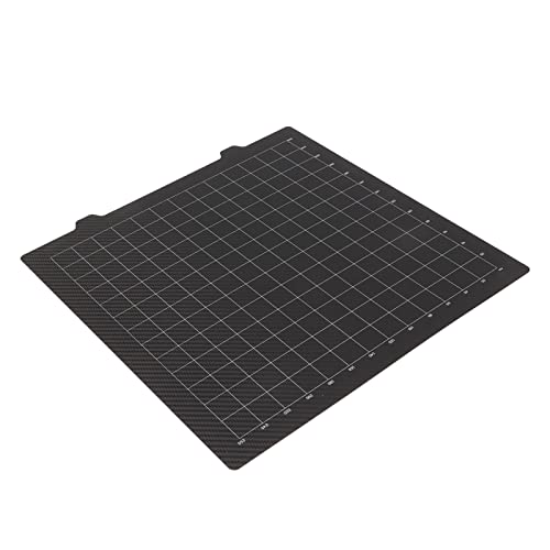 Akozon PEI-Stahlplatte, Doppelseitiges Magnetisches Heizbett-Kit, Ersatzzubehör für Ender CR 10 Pro 3D-Drucker. PEI 300 X 300 Mm Pulver-Kohlefaser-Basis-Druckerzubehör von Akozon