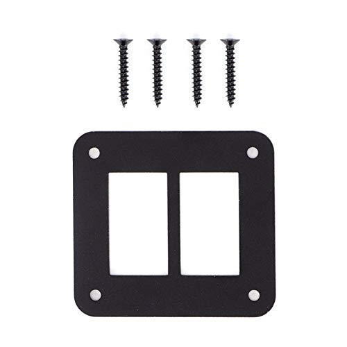 Akozon Rocker Switch Panel Shell Holder 2 Way Kippschalter Shell Halterung für Autos, Motorräder, Schiffe (Schwarz) für Rocker Switch Panel Gehäuse Schalter Panel Gehäuse von Akozon