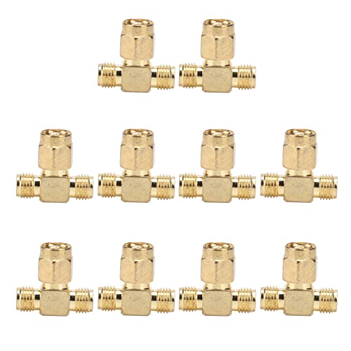 Akozon SMA-T-Adapter, S-M-Frequenzadapter-Koax-Anschluss für GPS-System. Ein 10-teiliges OFC-Radio mit Großer Bandbreite Akozon SMA-T-Adapter, S-M-Frequenzadapter-Koax-Anschluss für GPS-System. Ein 10-teiliges OFC-Radio mit Großer Bandbreite von Akozon