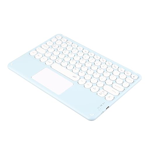 Akozon Schlanke, Ergonomische Kabellose Touch-Tastatur für Tablets und Laptops (Himmelblau) von Akozon