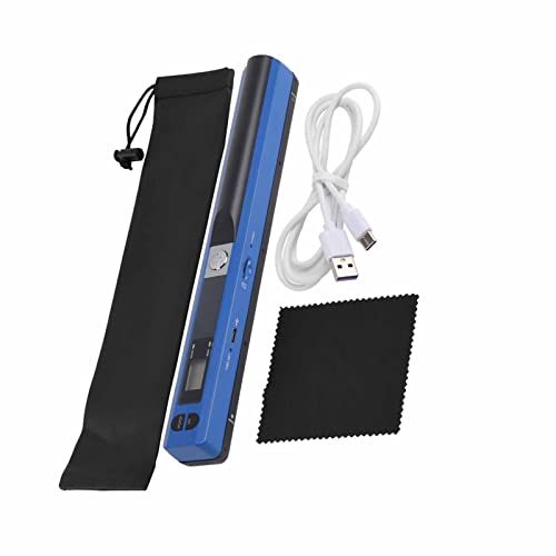 Akozon Stiftscanner, tragbarer Stiftscanner USB 2.0 – -A4-Dokumente scannen JPG PDF Blau 900 x DPI Stift für Windows XP Vista 7 Mac OS 10.4 usw. mit (Blau) von Akozon