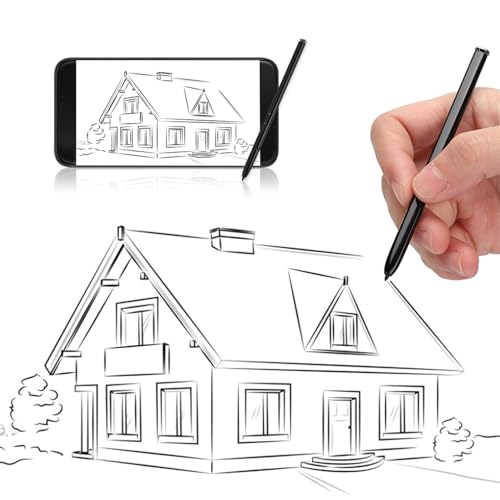Akozon Touchscreen-Schreibstift mit Hoher Empfindlichkeit und Professioneller Stabilität, Leichter und Tragbarer Eingabestift für Note 10 – Schwarz (Black) von Akozon