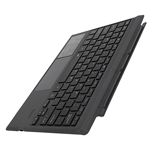 Akozon Tragbare, Abnehmbare Tastatur mit 7-Farbiger LED-Hintergrundbeleuchtung und Toucpad 1089‑D Schwarz von Akozon