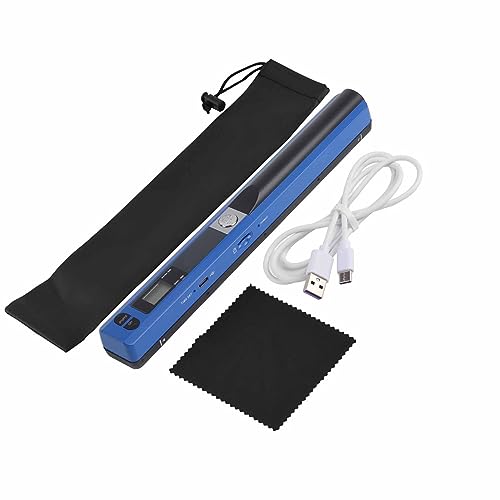 Akozon Tragbarer Scanner 900, Handscanner USB-Stift 900 DPI A4-Dokumentenscan JPG PDF 2.0 Blau 32G Für XP VIS A WINDOWS7 OS10.4 oder Höheres System (Blue) von Akozon