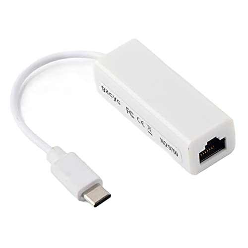 Akozon USB 3.1 Typ C oder RJ45-Adapter, Typ C 100 Mbit/s Eherne LAN Netzwerk-RJ45-C-Adapter Konverter für den Laptop WERT! Kompatibel mit Betriebssystemen XP 7 8. von Akozon