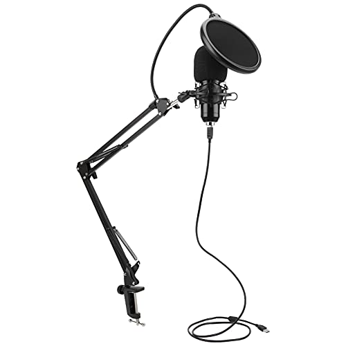 Akozon USB-Mikrofon-Kit, K300P Mischmikrofon-Set USB-Kondensatormikrofon für Live-Streaming Karaoke auf PC-Video-Mikrofon-Set Mikrofon-Set Kit Zubehör für Videoaufnahmen von Akozon