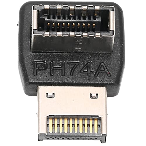 Akozon USB3.1-Typ-E-Adapter, Typ-Computer-Motherboard, 90-Grad-USB-USB-zu-Adapter, Typ-E-Grad-Lenkwinkel PH74B-Adapter PH74A mit Unterstützung von 0G 3.2 20G (PH74A) von Akozon