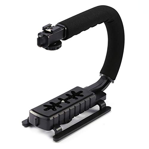 Akozon Video Action Stabilisierungsgriff Griff Schwarz Super Grip Video DV SLR Kamera Stabilisierungsgriff für DSLR DV Camcorder von Akozon