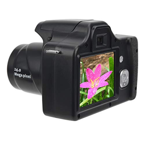 Akozon Videokamera-Camcorder, 3,0-Zoll-LCD-Bildschirm 18-Fach Zoom HD-Spiegelreflexkamera Tragbare Digitalkamera mit Langer Brennweite(Standard + Weitwinkelobjektiv) von Akozon