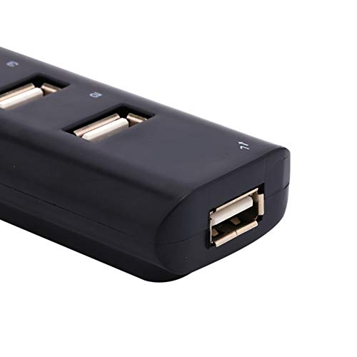 Akozon Vier-Port-USB-Hub, Gestresster Micro-USB-2.0-Vier-Port-Verteiler Multi-Hub-Splitter-Stromversorgung für Computer von Akozon