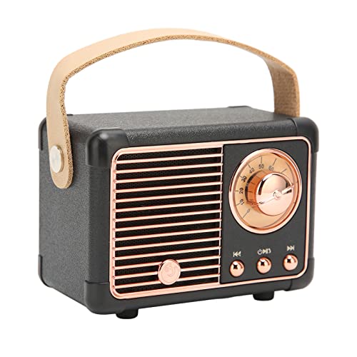 Akozon Vintage-Lautsprecher, Retro-, Geringer Stromverbrauch, Tragbarer Lautsprecher für Zuhause, Outdoor-Lautsprecher, Vintage-Retro-HiFi-Stereo-Schnellübertragung (#1) von Akozon