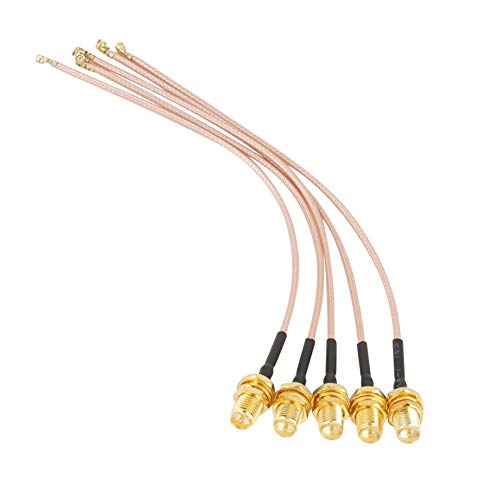 Akozon Wifi Pigtail 5 Stücke Sma-buchse zu u.FL/IPX/IPEX Rf-antenne Coax Koaxialkabel Stecker 15 cm Antennenmodifikation für verschiedene drahtlose Module/drahtlose Router/drahtlose Netzwerkkarten von Akozon