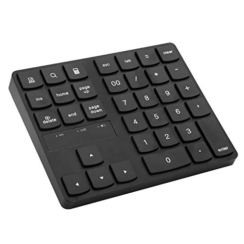 Akozon Ziffernblock, 35 Tasten, 2,4 G, Ultraflache Tragbare Tastatur, Niedlicher, Multifunktionales Zubehör für den Heimgebrauch von Akozon