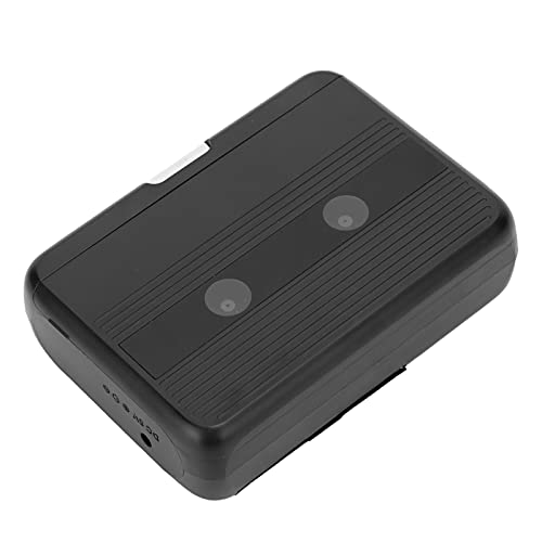 Bluetooth-Kassettenspieler, mit Kopfhörer-Akku oder USB-Netzteil, AutoReverse-Funktion (schwarz), Tragbarer FM-Kassettenrekorder, Tragbarer Kassettenspieler mit (Schwarz) von Akozon