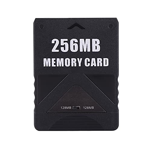 Carte Sd Ps2, 256M Memory Card Speicherkarte High Speed für Playstation 2 PS2 Spiele Zubehör Schwarz von Akozon