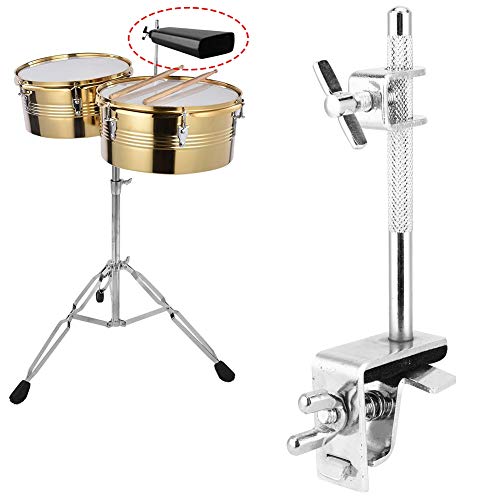 Cowbell for Drum, WC51 Cowbell Holder Jazz Drum Set Holder Mount L Clamp Up or Down Adjustment Latin Percussion Kit Hoop Mounted von Akozon