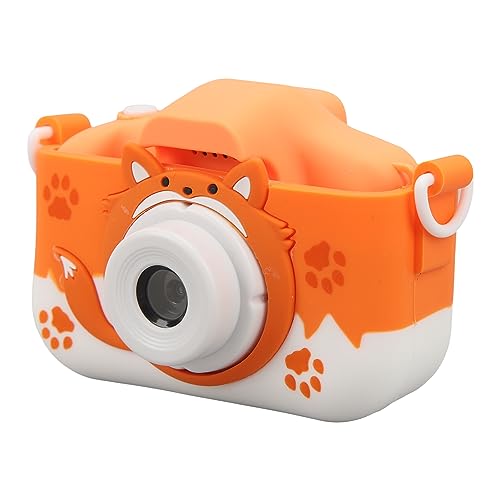 Digitalkamera, HD-, 40 MP, Fotos, 2-Zoll-HD-Bildschirm, Lustige Fotografie, Umweltfreundliches Material, Langlebiger Akku, 32-GB-Karte Im Lieferumfang Enthalten (ORANGE) von Akozon