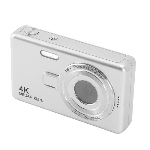 Digitalkamera 12MP 1080P 16X Zoom Autofokus Taschenkamera für Studenten-Vlog (Silver) von Akozon