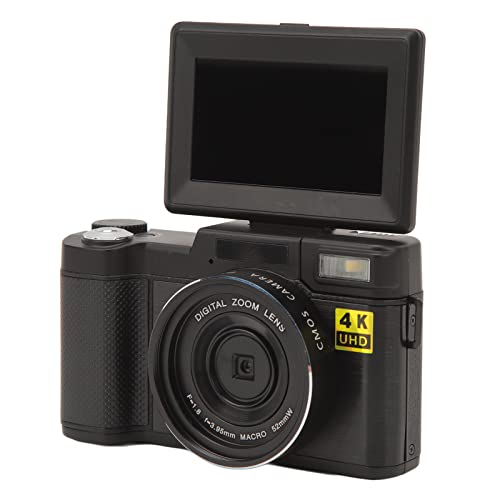 Digitalkamera 48MP Vlogging-Kamera Anti Shake 4K-Videokamera mit 3,2-Zoll-IPS-Bildschirm für Fotografie-Videos von Akozon