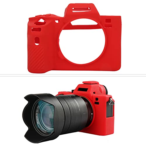 Digitalkamera-Hülle, Gesunde und Robuste Digitalkamera-Silikonhülle für A72/A7R2/A7S2, Waschbarer Schutz (Rot) von Akozon