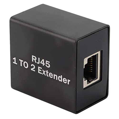 Akozon Ethernet-Extender-Anschluss, Ethernet-Buchse, RJ45-Stecker, Splitter-Adapter, Ethernet-Splitter, RJ45-Community-Anschluss, Adapter, Ethernet-Buchse, Extender, Splitter von Akozon