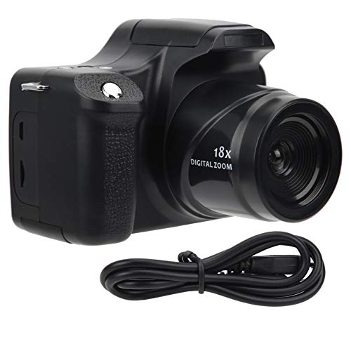 Fotocamera Digitale, 3,0-Zoll-LCD-Bildschirm, 18-facher Zoom, HD-Spiegelreflexkamera, Lange Brennweite, Videocamcorderlänge, Tragbare Digitalkamera (Standard-Weitwinkelobjektiv) (Standard Edition) von Akozon