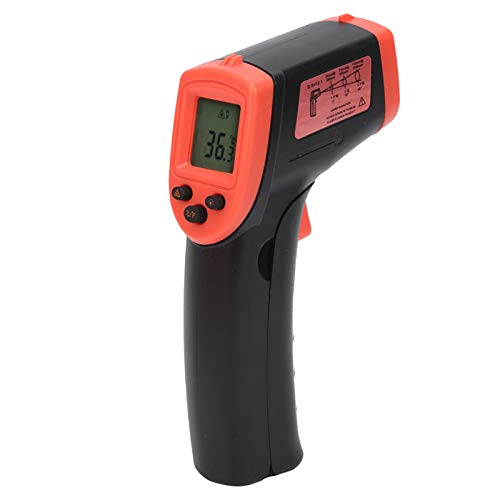 HW600 Berührungsloses Thermometer, Infrarot-Digitaltemperatur-Nagelaufkleber, Biege-LCD-Fagott-Handauflage, Messthermometer (Gelb) (Rot) von Akozon