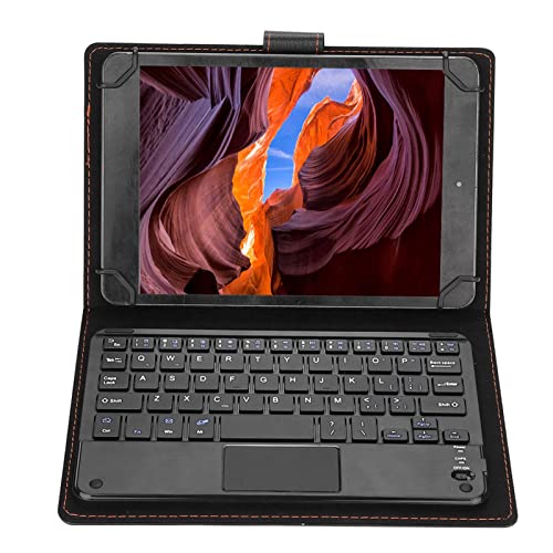 Hülle mit Tastatur für 7 8-Zoll-Tablet-PC, Bluetooth-Multifunktionsset, PU-Ständer, Plug-and-Play, Android IOS Win7 8 Zoll, 75-Stunden-Arbeits-Touchpad, Schützende von Akozon