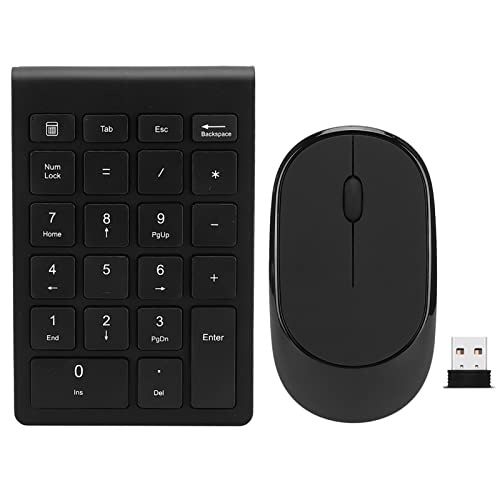 Kabelloser Ziffernblock, 2,4 G Wireless Ultra-Thin 22-Key Switch-Free Digital Ultra-Thin 22 Keys Keyboard Mouse Set for RF304T Portable Switch Quiet Financial Accounting Keyboard Ex von Akozon