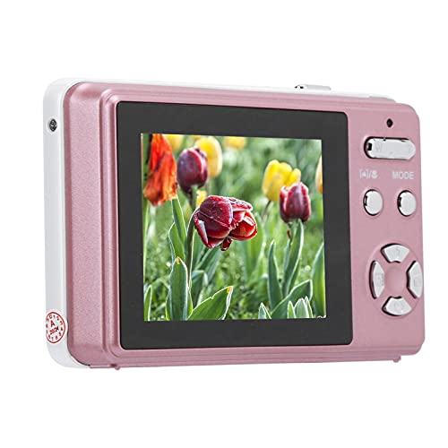 Kamera 2,4 Zoll 40MP Digital IPS-Bildschirm -Videokamera mit 16x HD Digitalzoom 32GB Digitalzoom Kompaktkamera HD-Bildschirm Makrokamera(pink) von Akozon