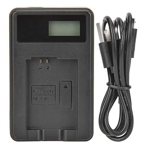 Kamera-Akkuladegerät, SEIVI NP FW50 Ladegerät LCD-Ladegerät NP-FW50 Tragbares Display mit Einem Steckplatz für A6000 A6300 A6500 A7r A7 Micro-USB-Passform Kamera-Akkuladegerät, SEIVI NP FW50 Ladegerät LCD-Ladegerät NP-FW50 Tragbares Display mit Einem Steckplatz für A6000 A6300 A6500 A7r A7 Micro-USB-Passform von Akozon