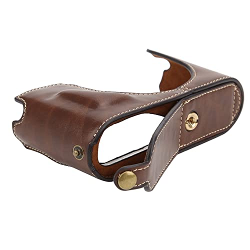 Kamera-Halbkörperhülle, Schutzhülle für Q2-Kamera (Kaffee), PU-Leder, PU-Version mit Bodenöffnung und Batteriefachöffnung, Kaffee (Kaffee) von Akozon