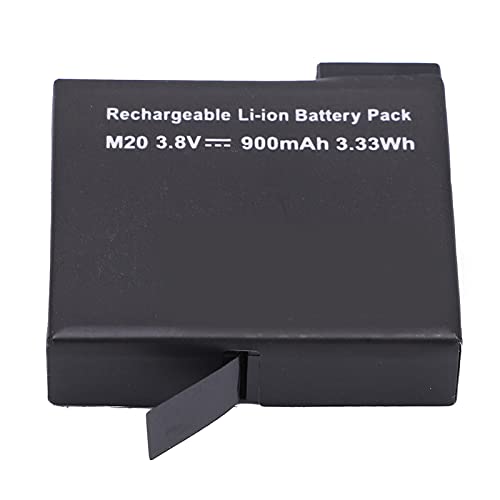 Kamerabatterien Original Motion Camera Ersatzbatterie für M20 Wiederaufladbarer Li-ION-Akku 3,8 V 900 mAh Actionkamera-Akku Kamerabatterien Original Motion Camera Ersatzbatterie für M20 Wiederaufladbarer Li-ION-Akku 3,8 V 900 mAh Actionkamera-Akku von Akozon