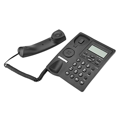 Kurzes Halbfreihändiges Schnurgebundenes Telefon mit LCD-Display und Freisprecheinrichtung Wählscheibe 3-Gruppen-Alarmtelefon Schwarze Funktion 3-Gruppen-Desktop-Telefon mit von Akozon