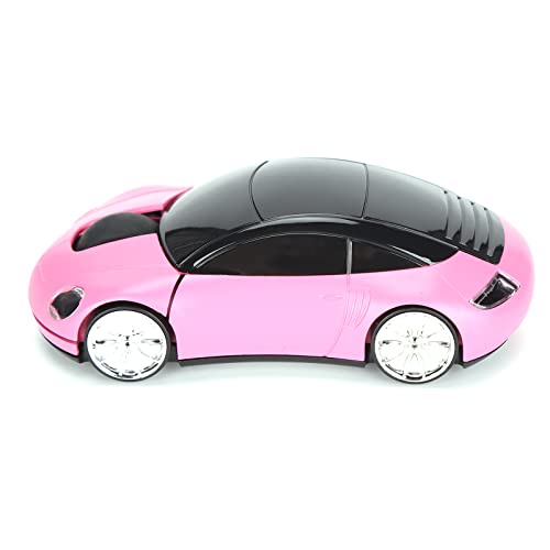 Laptop-Maus Smart, 2,4 G Kabellos, Lieferung ohne Batterie, CarShaped, Tragbare Optische Auto-Maus mit USB-Empfänger für Büro-Computer, Tablets (Rosa) von Akozon