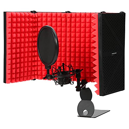 Mikrofon-Isolationsschutz, Five-Door Noise Reduc Ion Five-Door Acus Ic Foam S und Abnehmbare Mikrofon-Schallabsorptionsabdeckung für Premium-Aufnahmen Sm4yhbk9i 1500 von Akozon