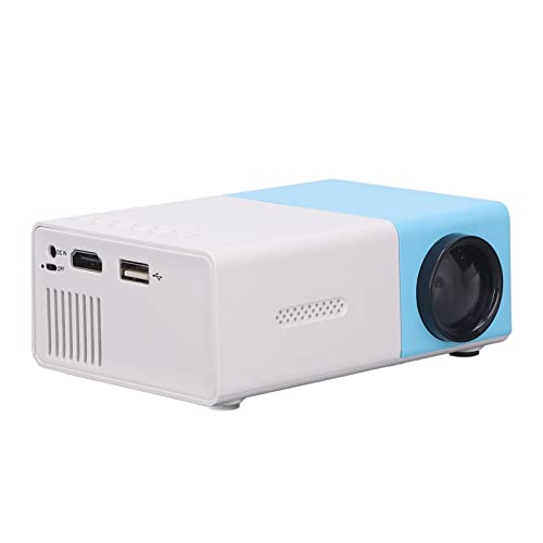 Mini-Projektor 1080P, HD Eingebauter Lautsprecher YG300 Tragbarer Heimprojektor Tragbare Größe Diffuse reflektierende Bildgebung für Videospiele 100‑240 V UK-Stecker Party HDMI USB AV Audio von Akozon